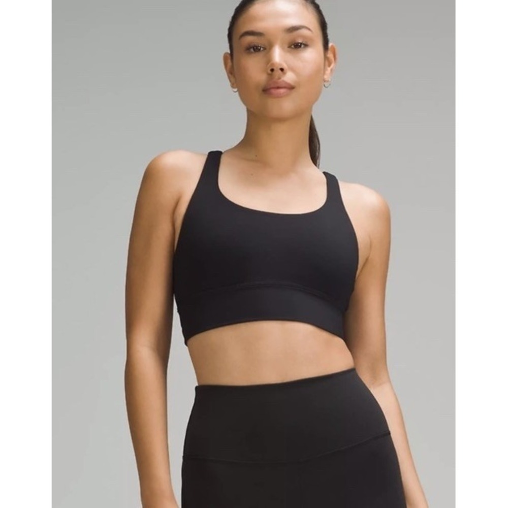 Lululemon Energy Longline Criss Cross Strap Medium Support Size 8